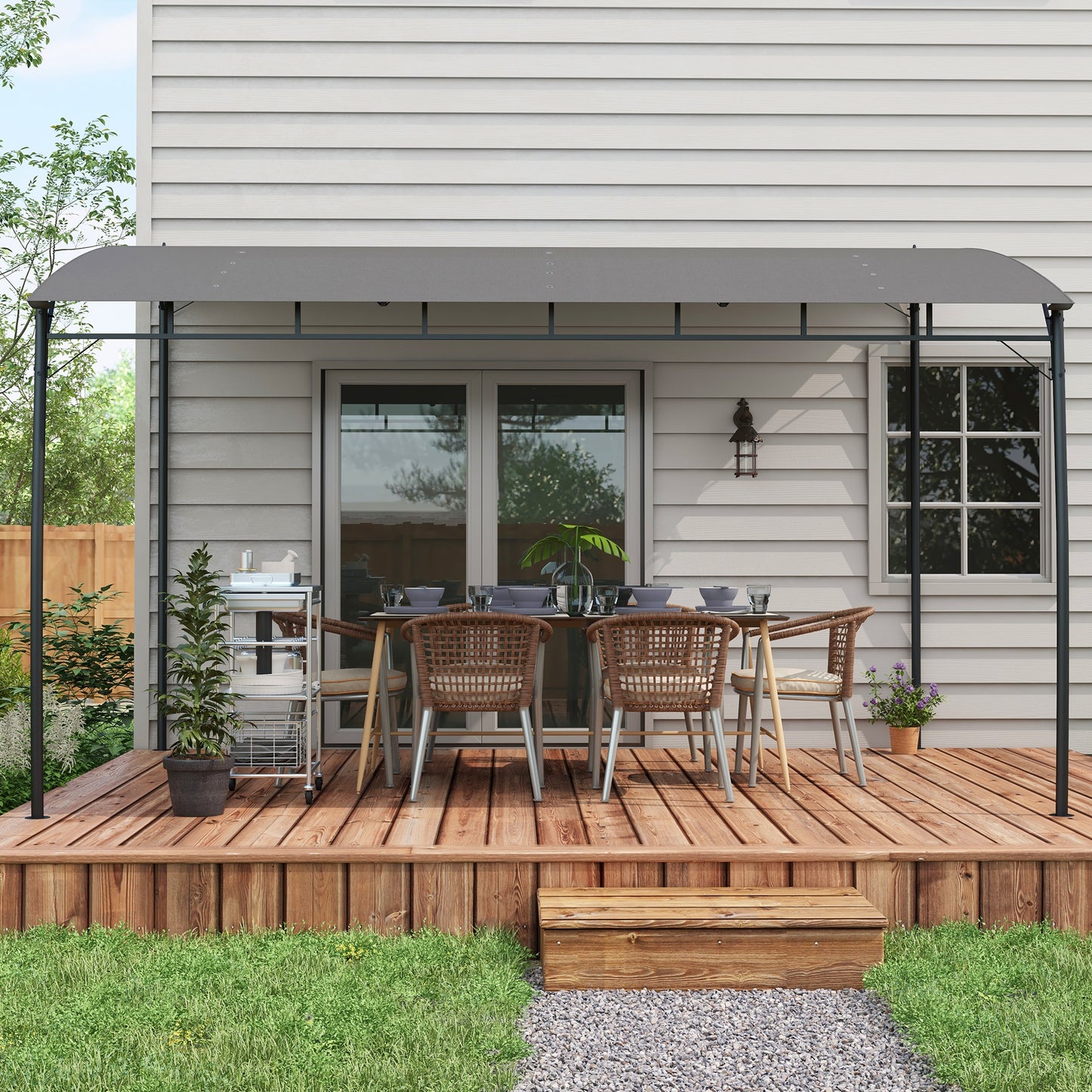 3 x 4m Metal Frame Pergola