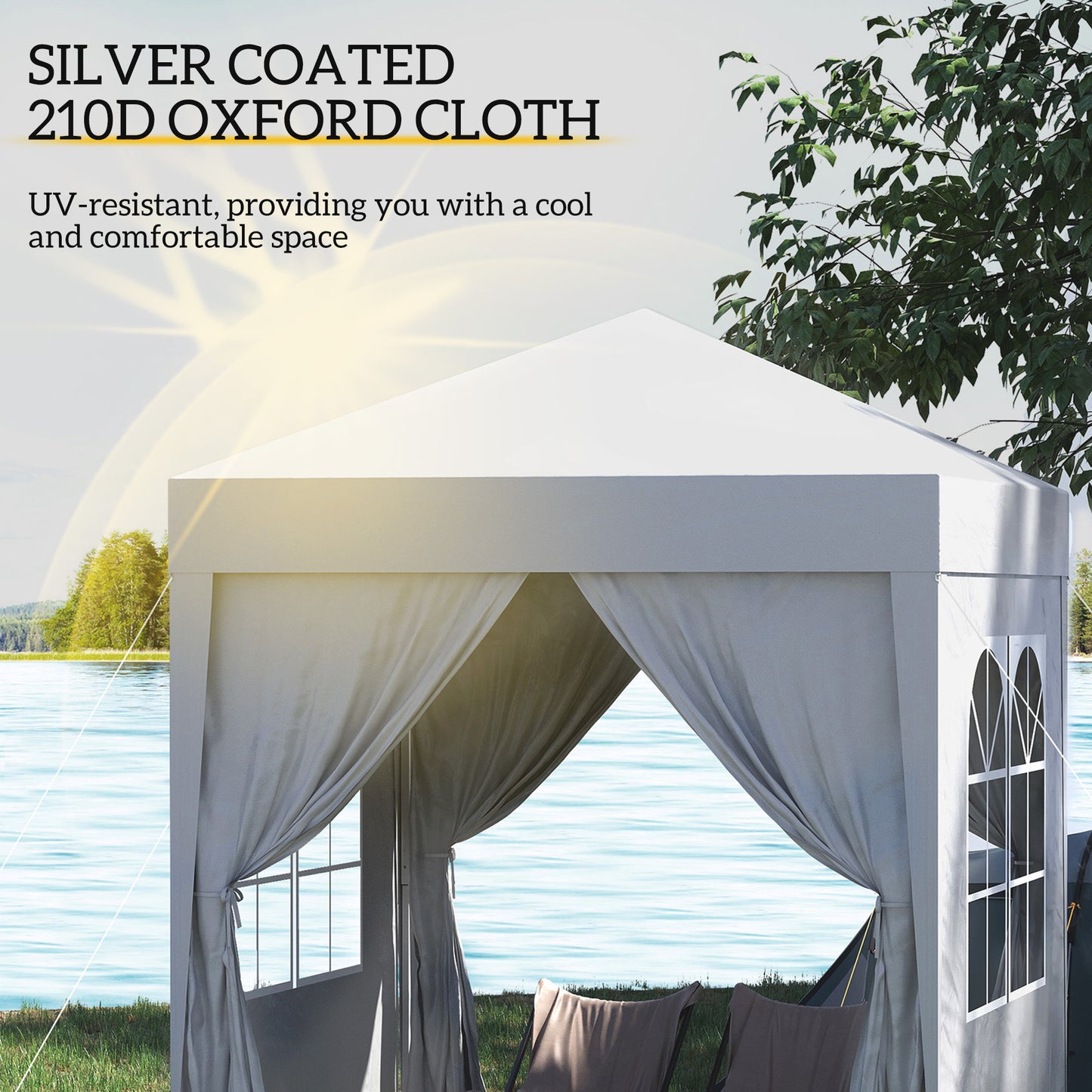 2 x 2 m Garden Pop Up Gazebo, Wedding Party Tent Marquee
