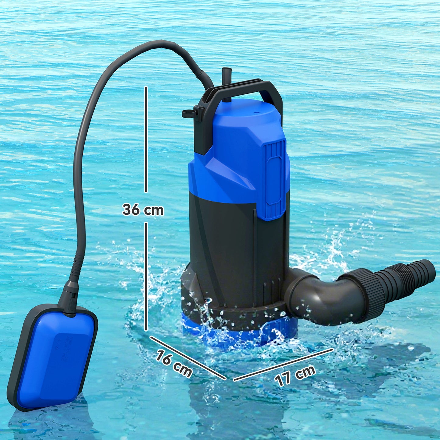 750W Submersible Water Pump for Dirty/Clean Water