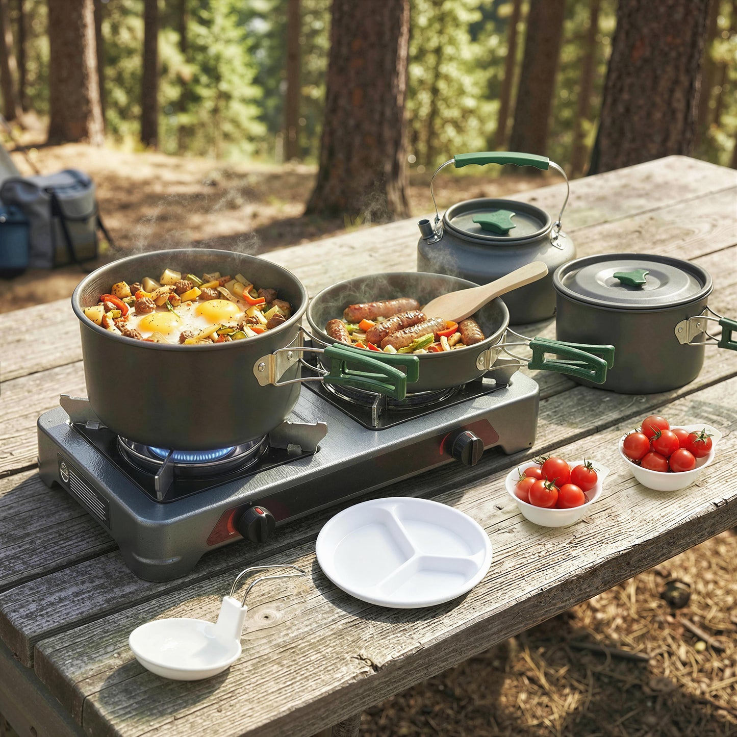 Camping Cookware Set for 4-5 People