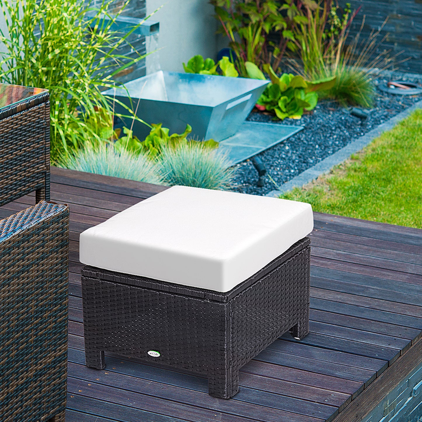 Rattan Footstool Wicker Ottoman