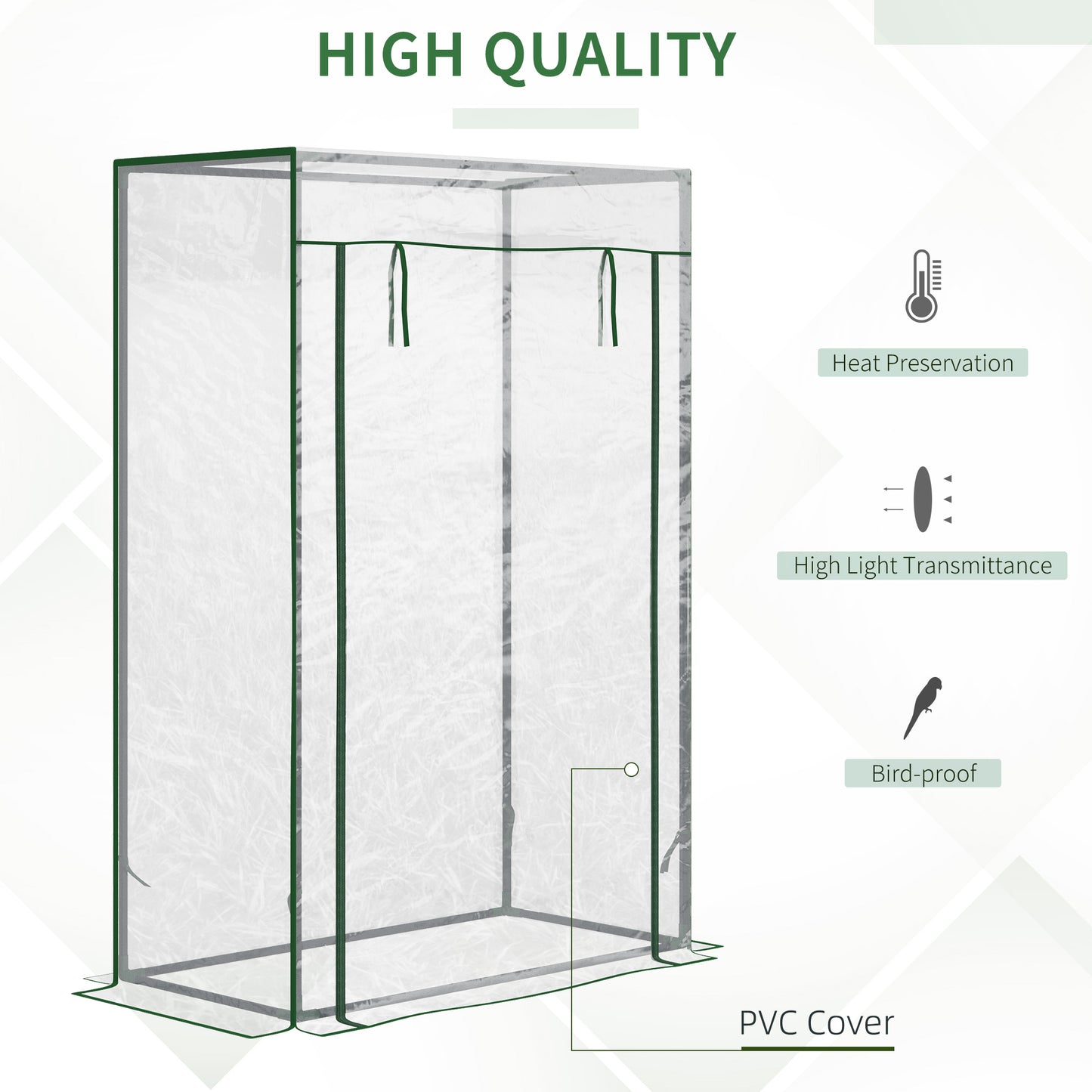 Tomato Greenhouse with Roll-up Door, Mini Greenhouse with PVC Cover
