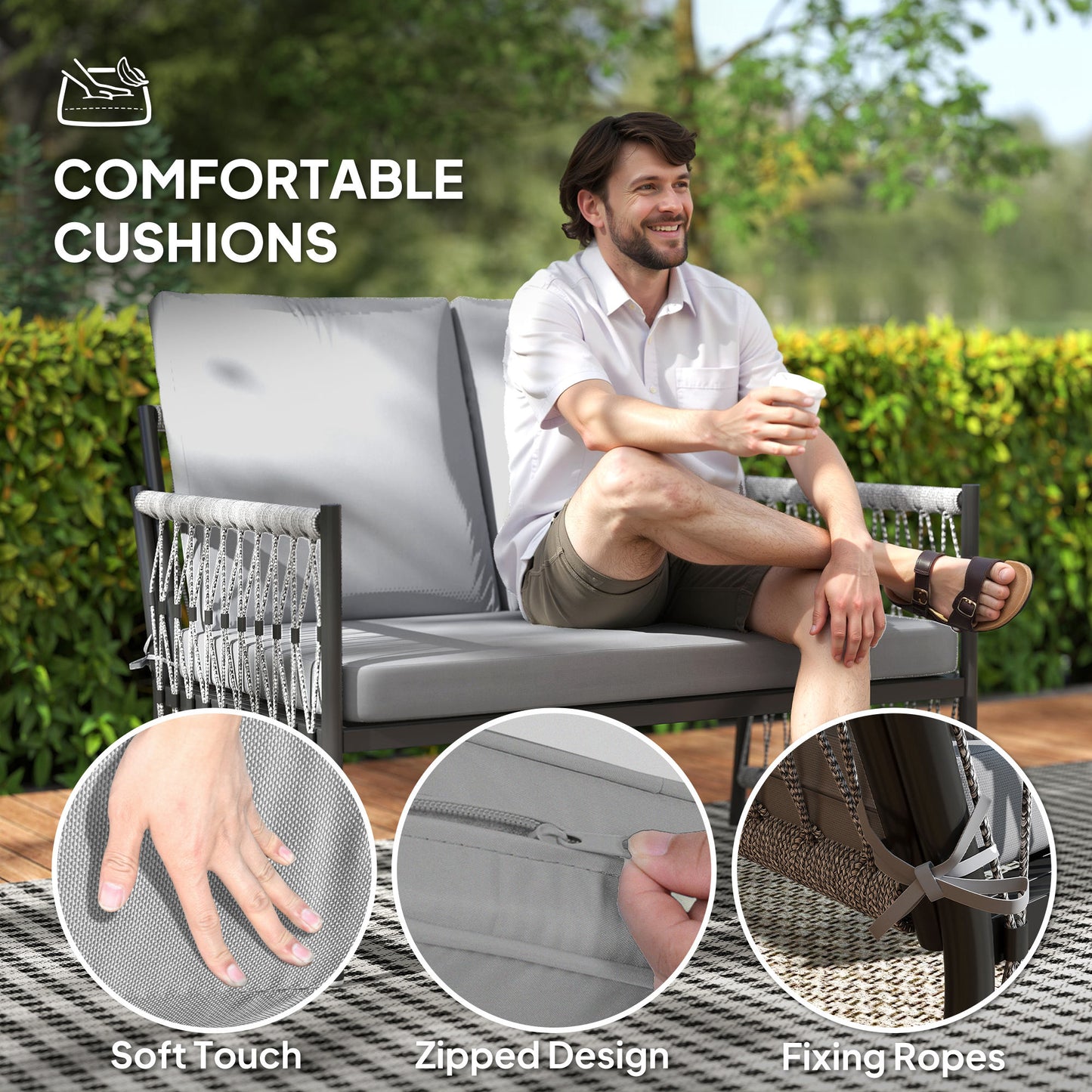 4 Piece Rattan Garden Furniture Set (1)