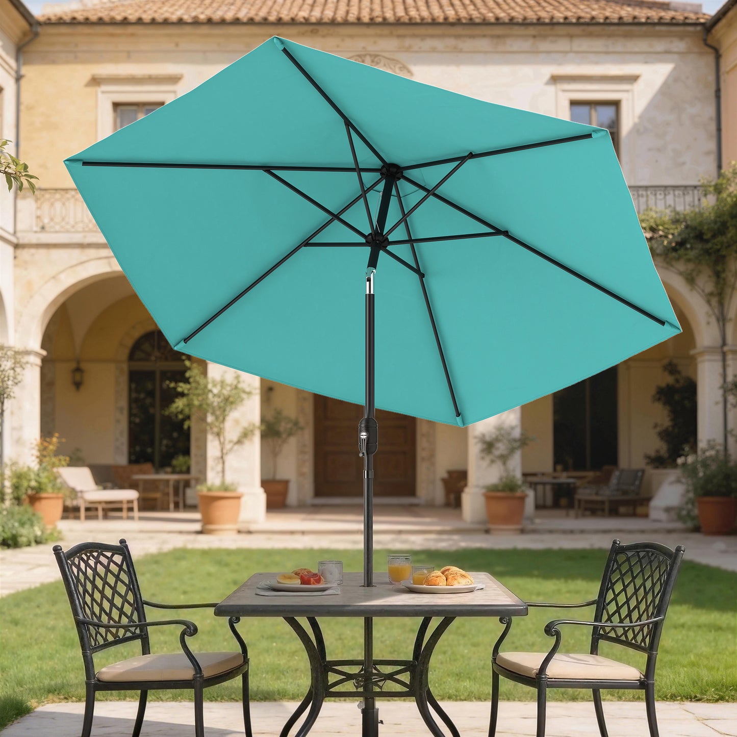 2.6 m Garden Parasol Umbrella with Aluminium Pole