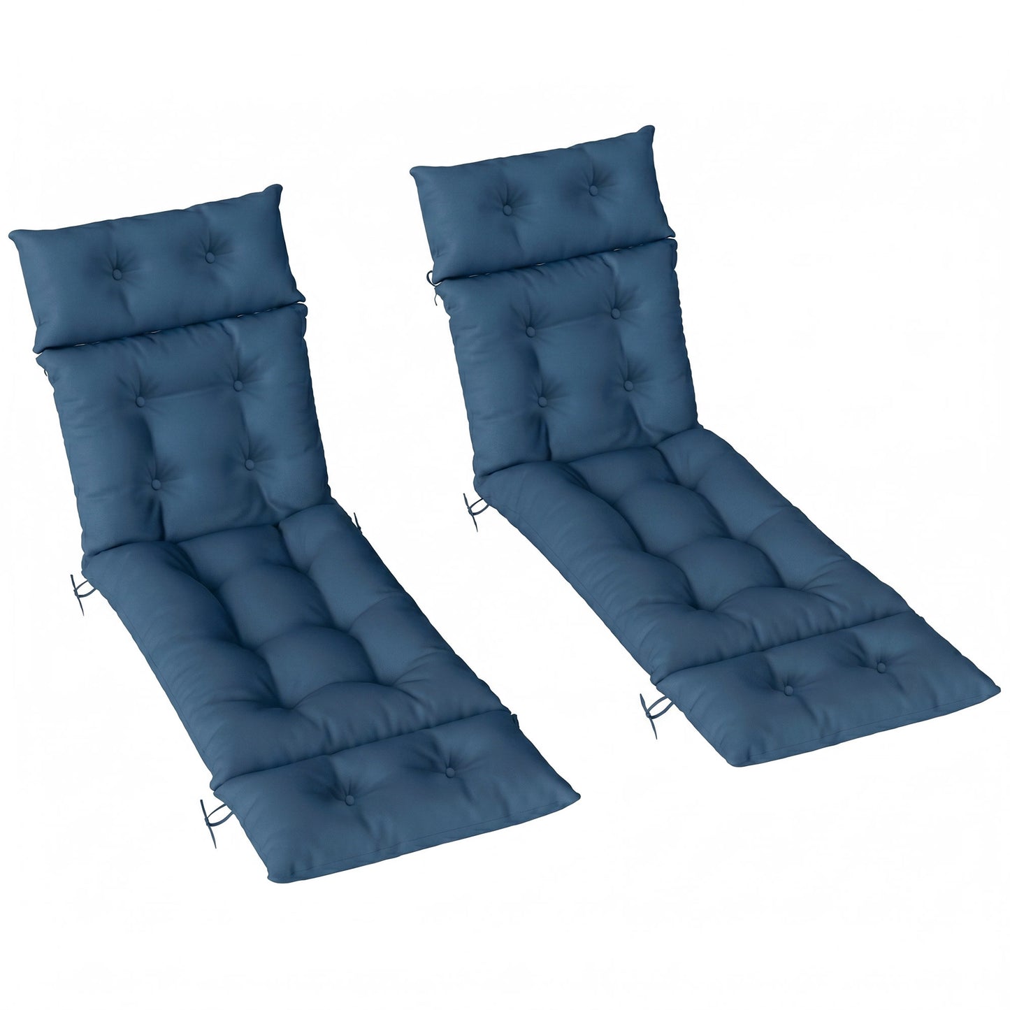 Set of Two 190 x 56cm Sun Lounger Cushions