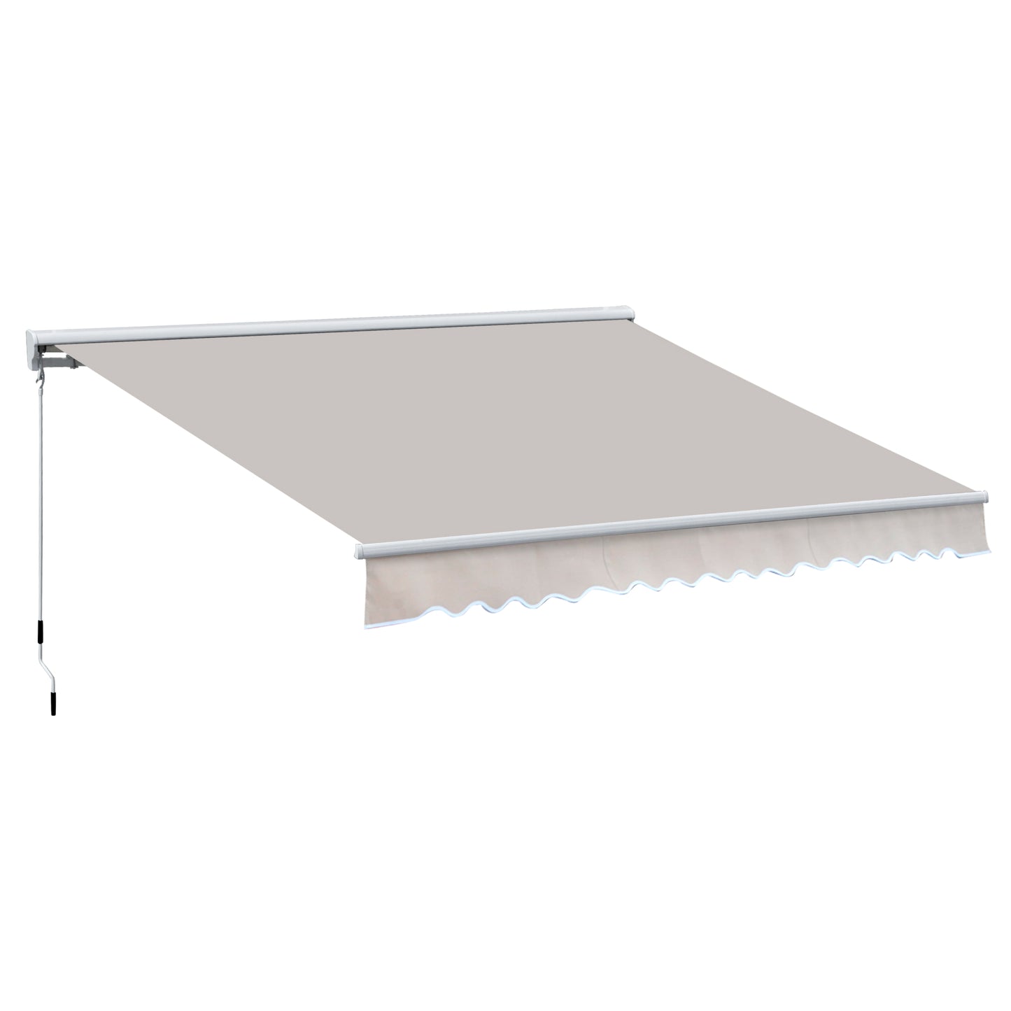 2.95Lx2.5M  Retractable Manual/Electric Awning-Cream White/White