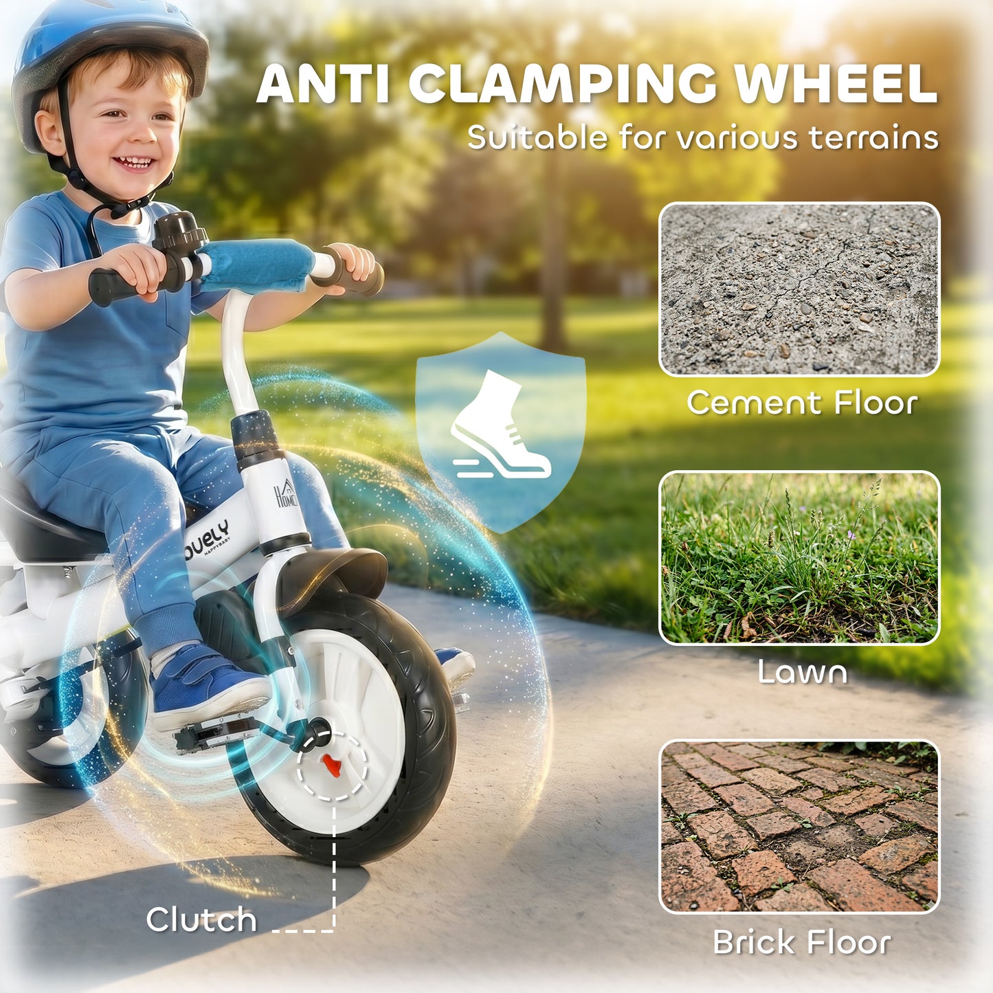 6 in 1 Kids Trike with Parent Handle, Canopy, 5-point Seat Belt (2)