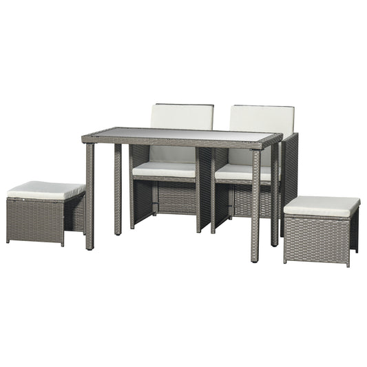 2 Seater Rattan Cube Garden Furniture Set
