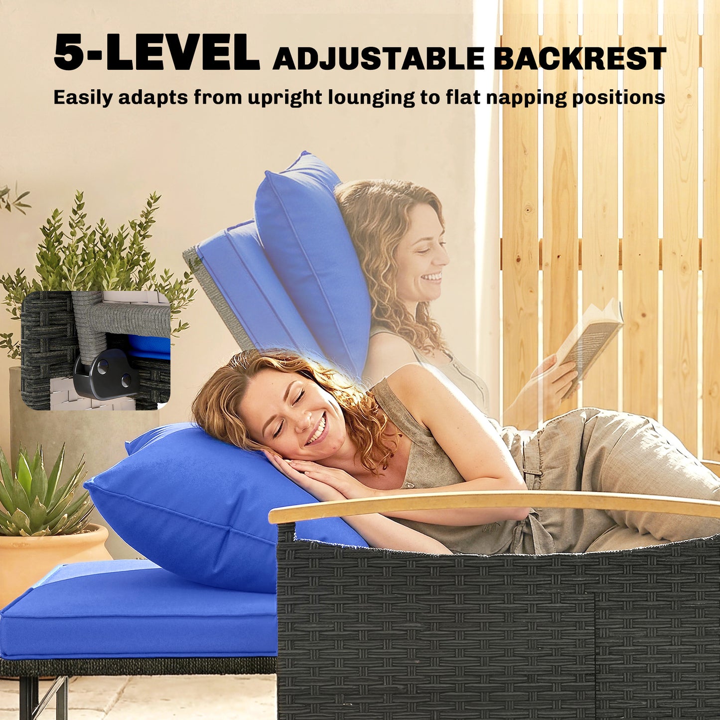 Double Garden Rattan Daybed