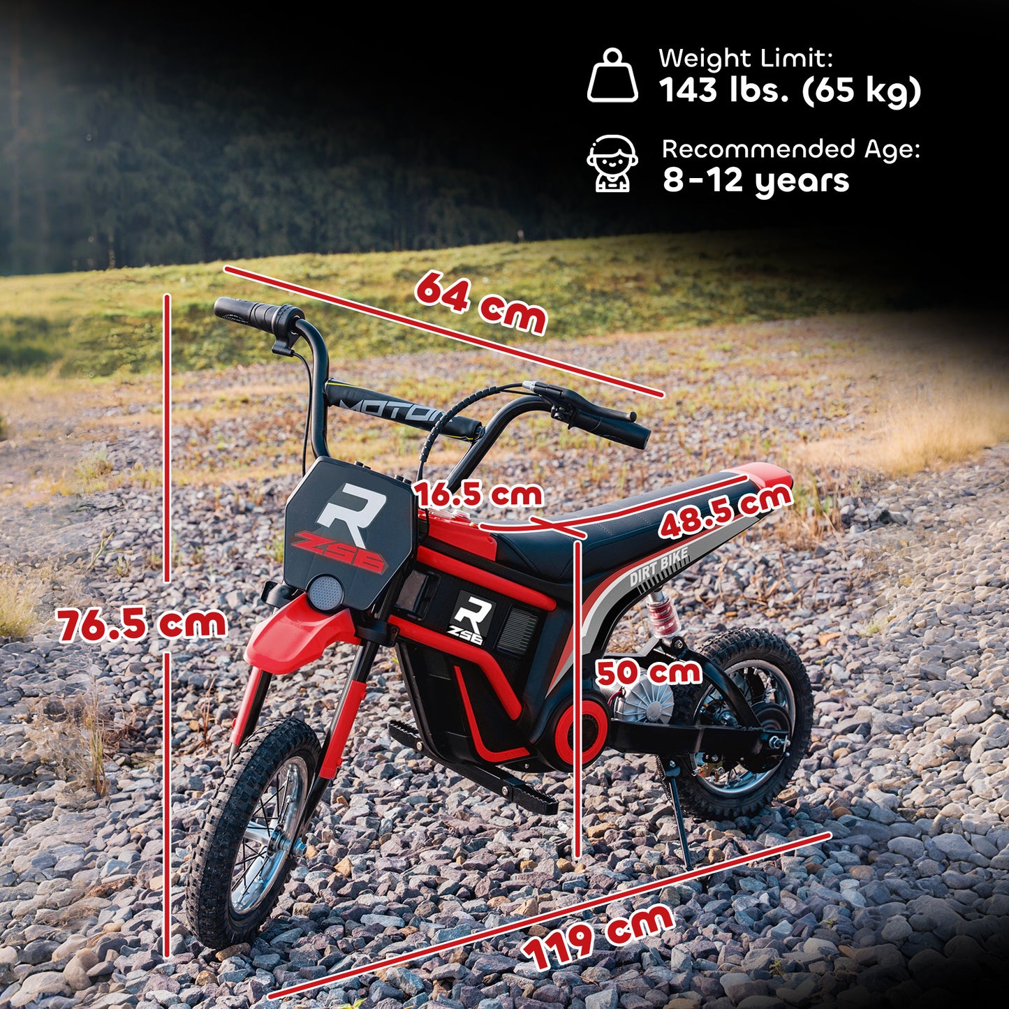 24V Electric Motorbike 18km/h with Twist Grip Throttle