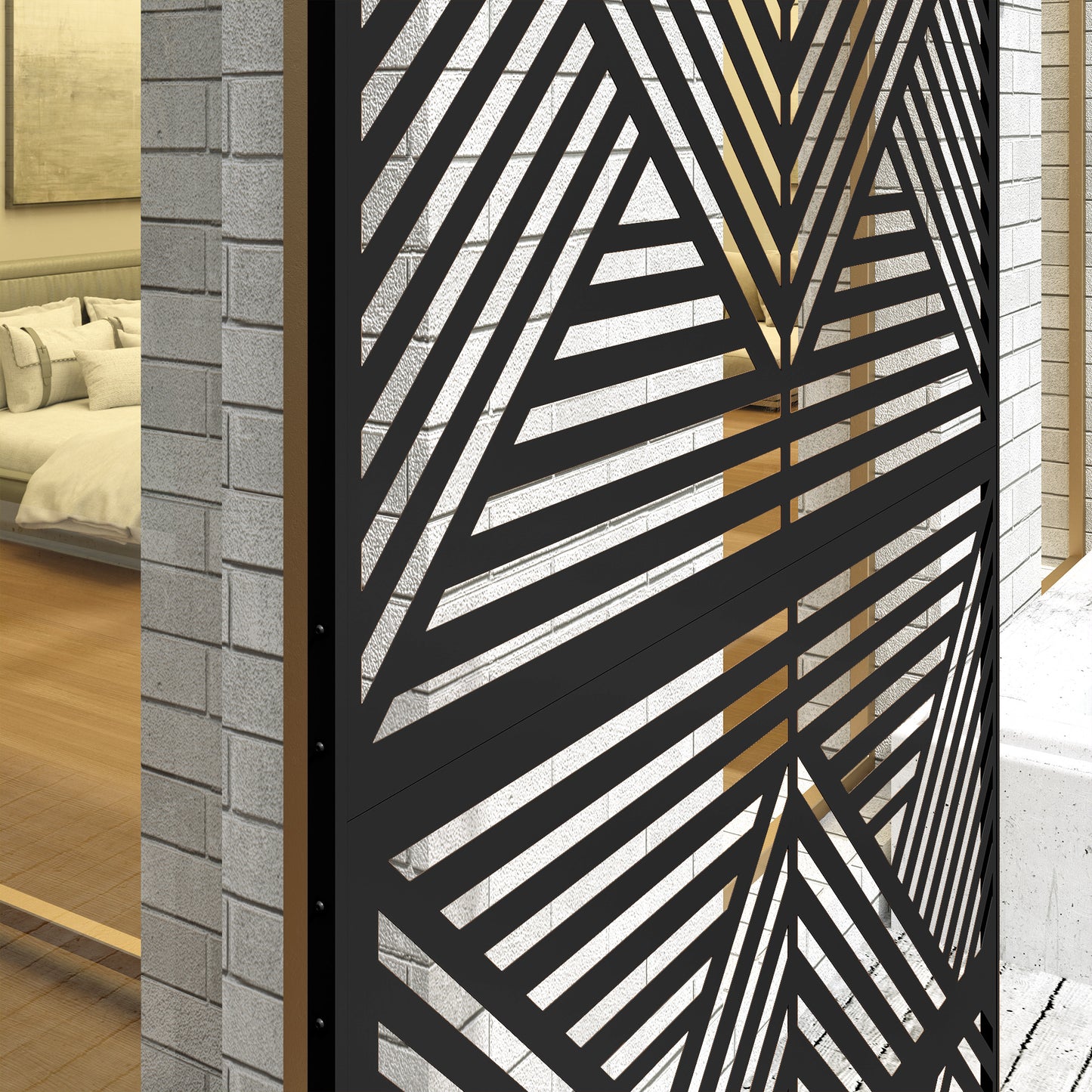 Decorative Garden Privacy Screen with Stand (1)