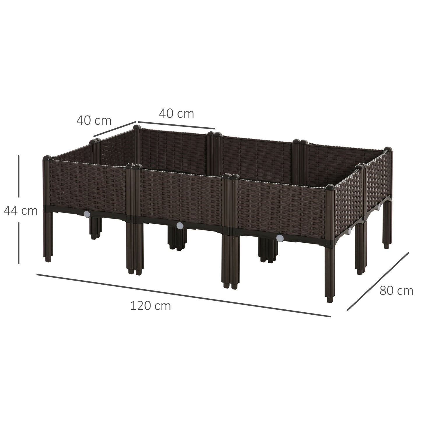 26L Garden Raised Bed Elevated Patio Flower Plant Planter Box PP