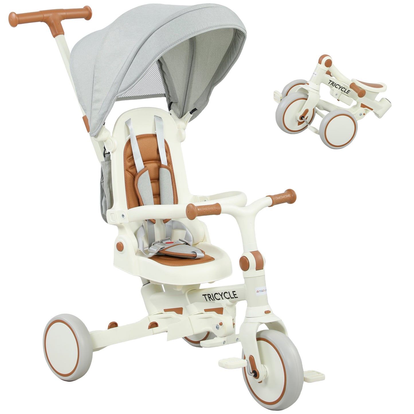 5 in 1 Kids Trike with Adjustable Backrest