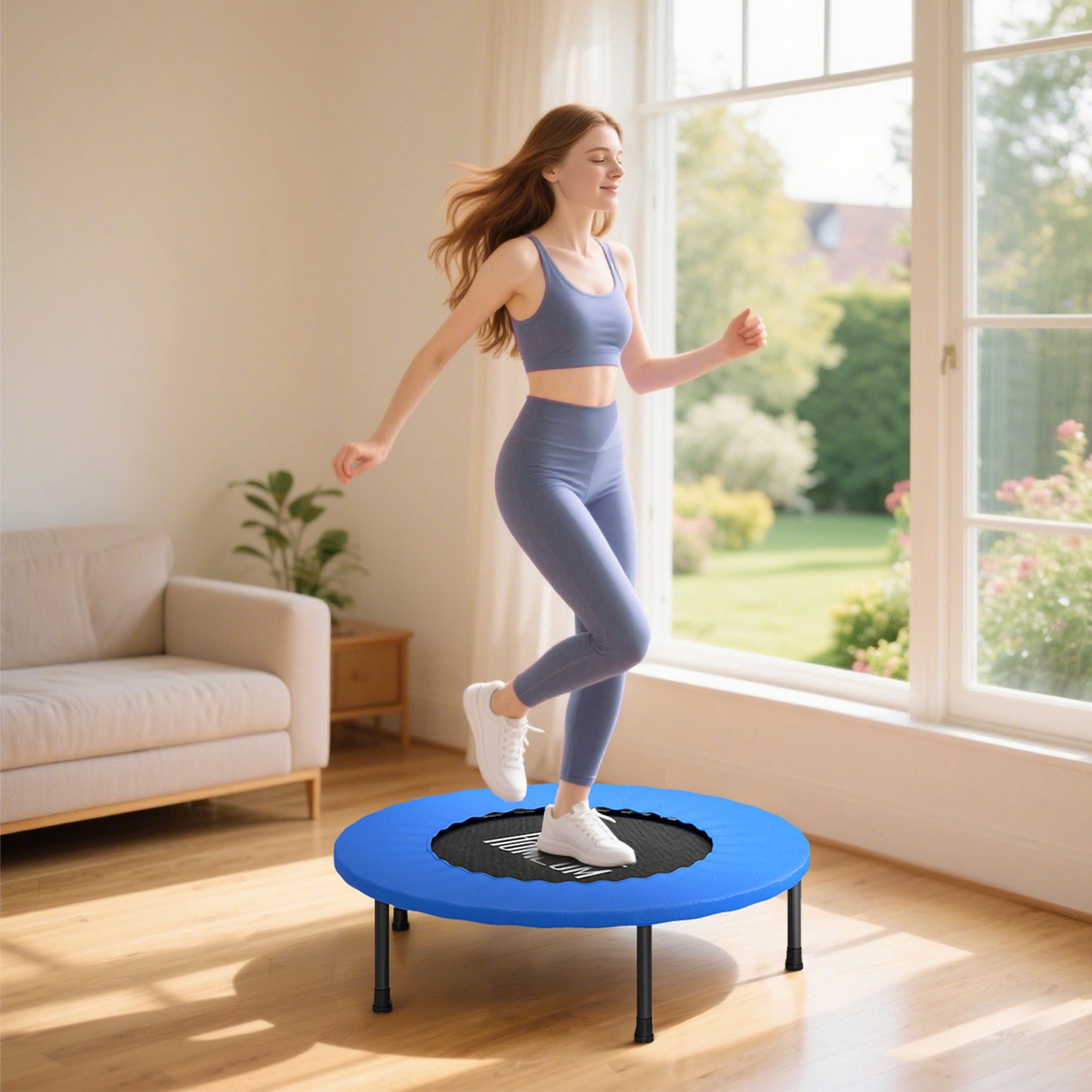 32" Mini Fitness Trampoline Home Gym Yoga Exercise Rebounder Indoor