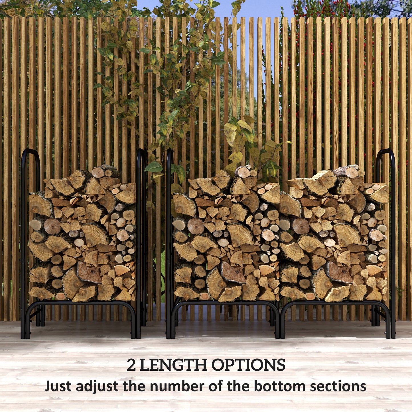 4FT Firewood Rack with Canvas Carrier Bag