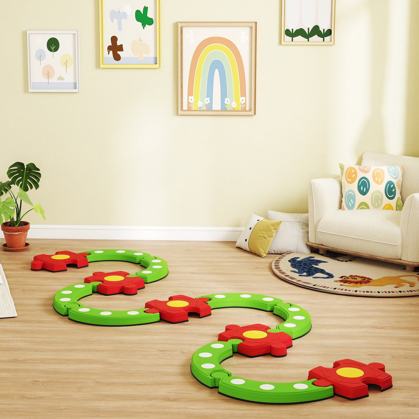 13 PCS Kids Balance Beam Stepping Stones Set