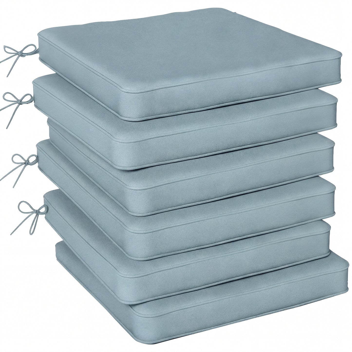 Set of 6 Chair Cushion Seat Pads Dining Chair w/ Straps