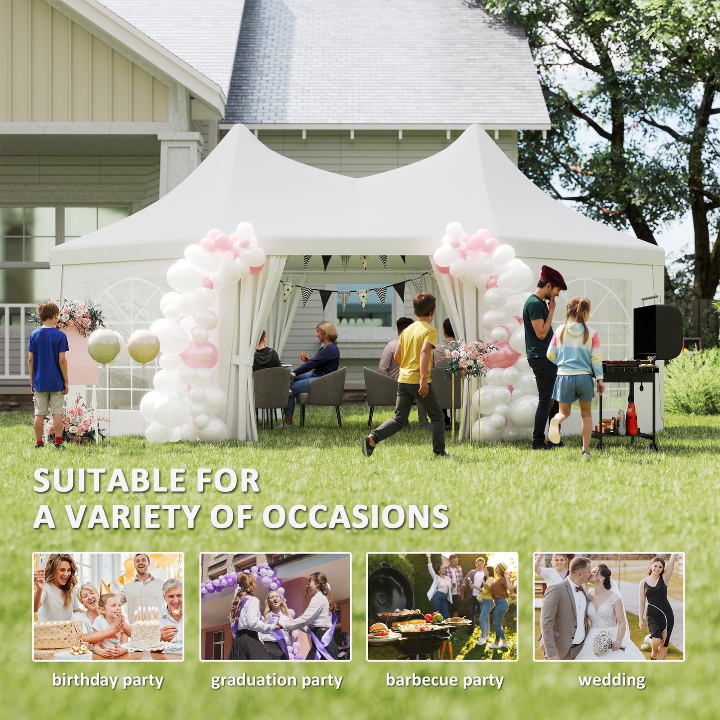 6.8 x 5m Octagonal Marquee Gazebo