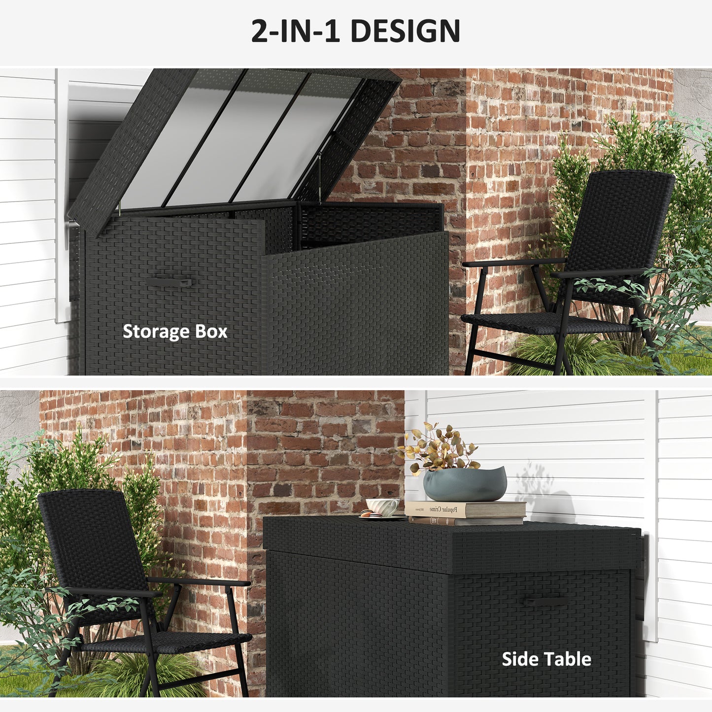 627 L Rattan Storage Box