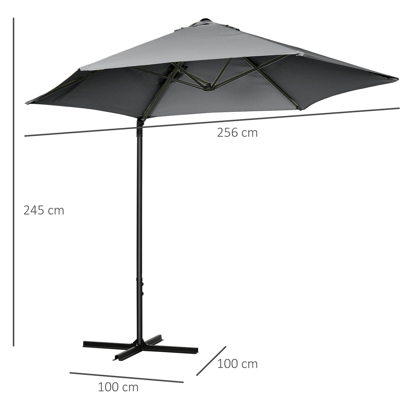 2.5M Garden Cantilever Parasol