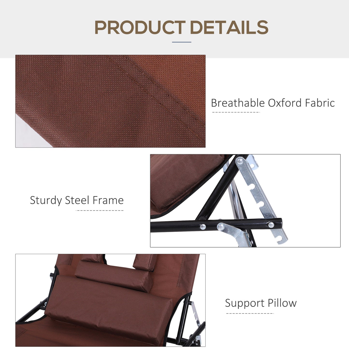 Folding Sun Lounger with Face Hole