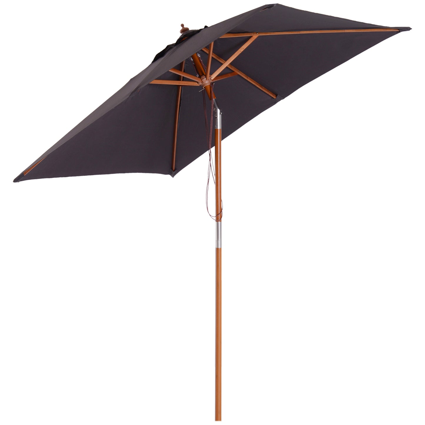 2m x 1.5m Garden Parasol Umbrella with Tilting Sunshade Canopy