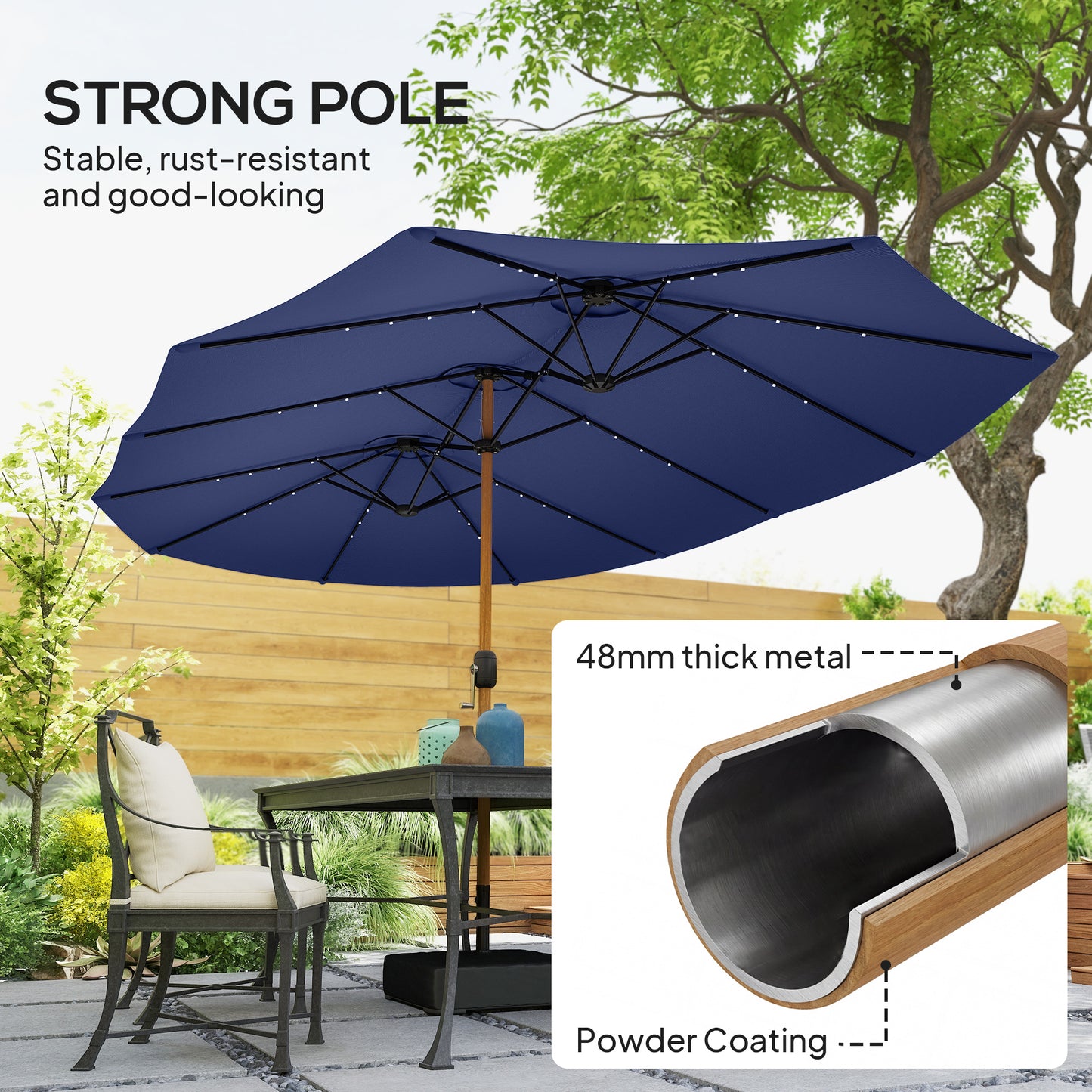 Double Sided Garden Parasol