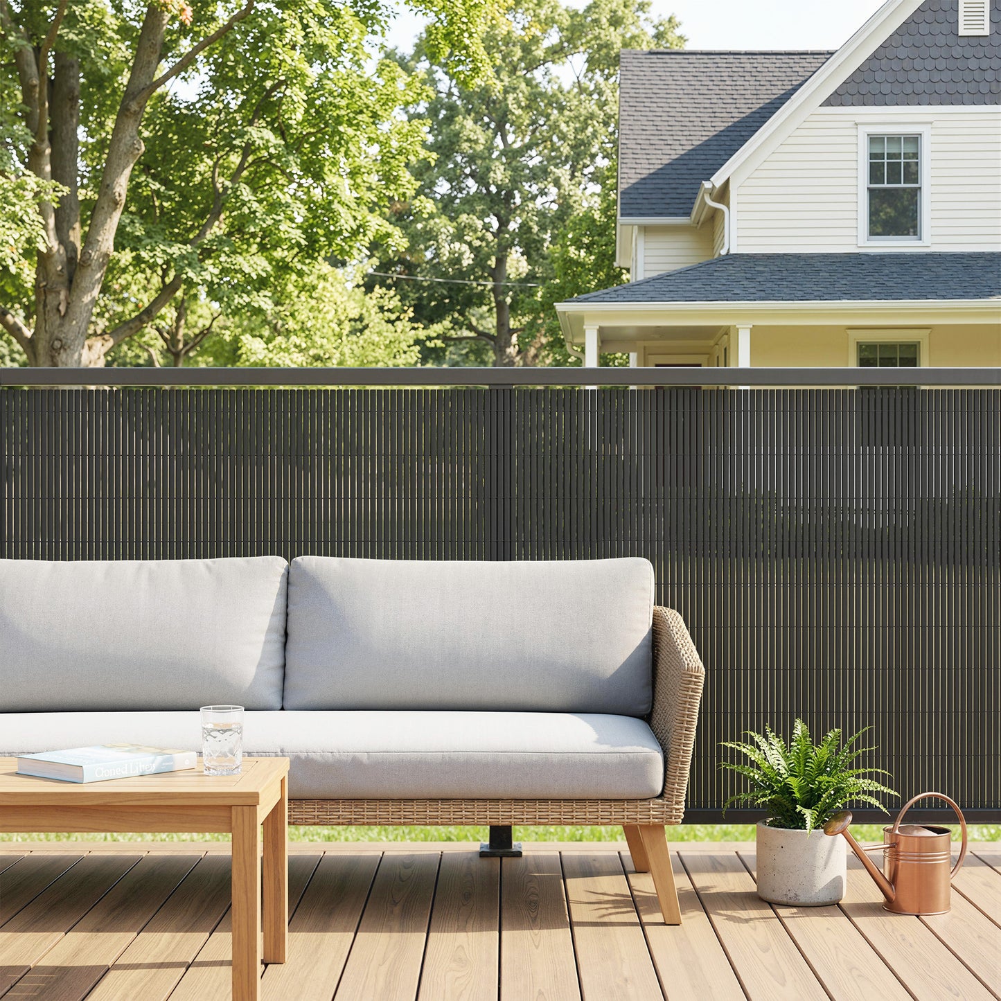2Pcs Plastic Privacy Screening Fence