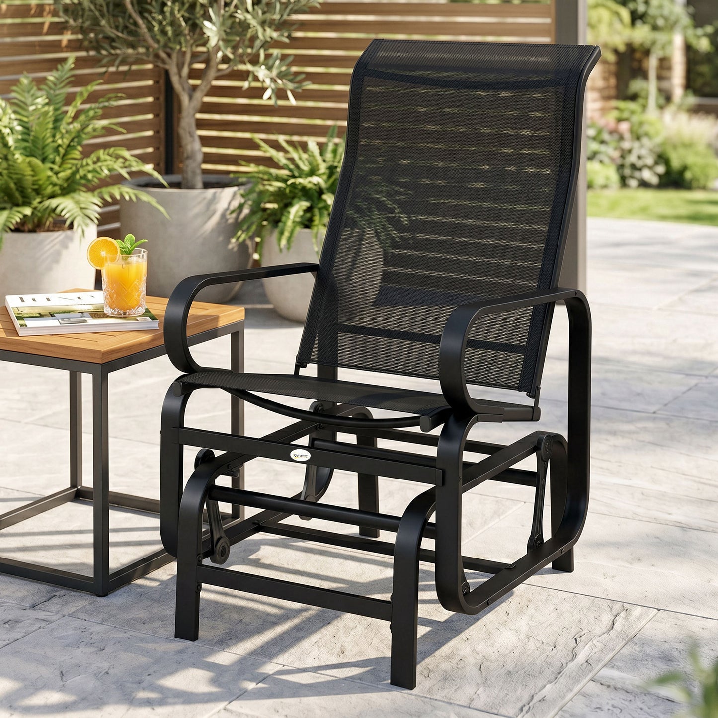 Outdoor Gliding Rocking Chair (2)