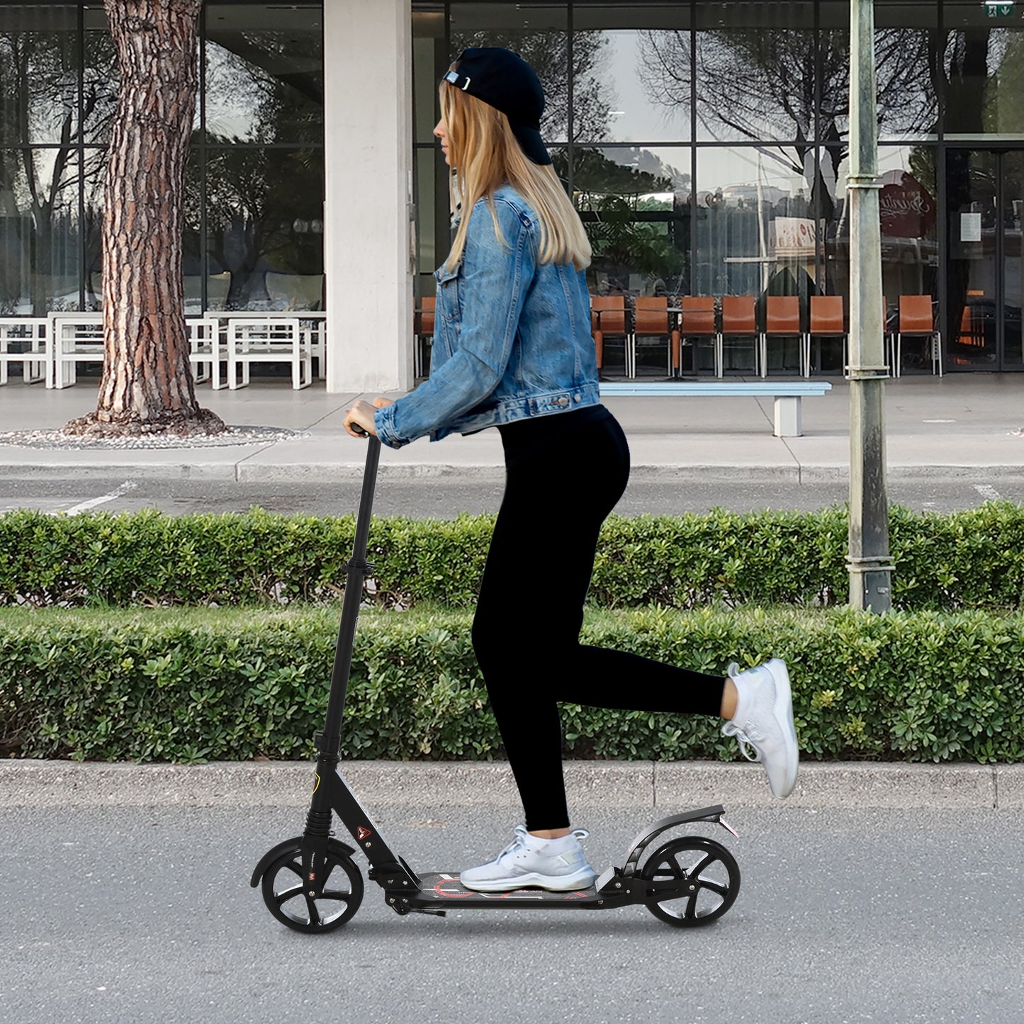 Folding Kick Scooter, Adjustable Ride On Scooter