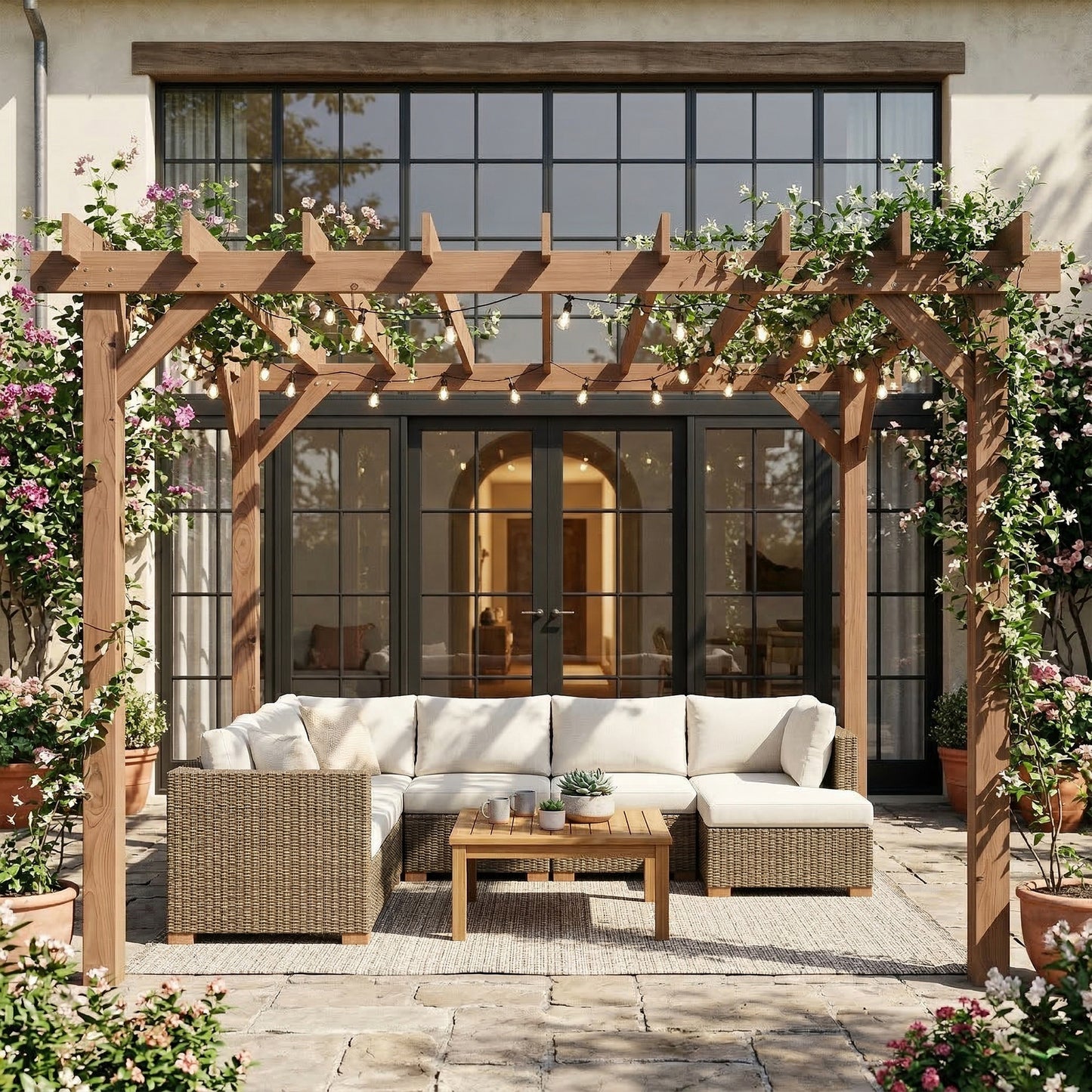3.6 x 3 m Wooden Pergola Kit