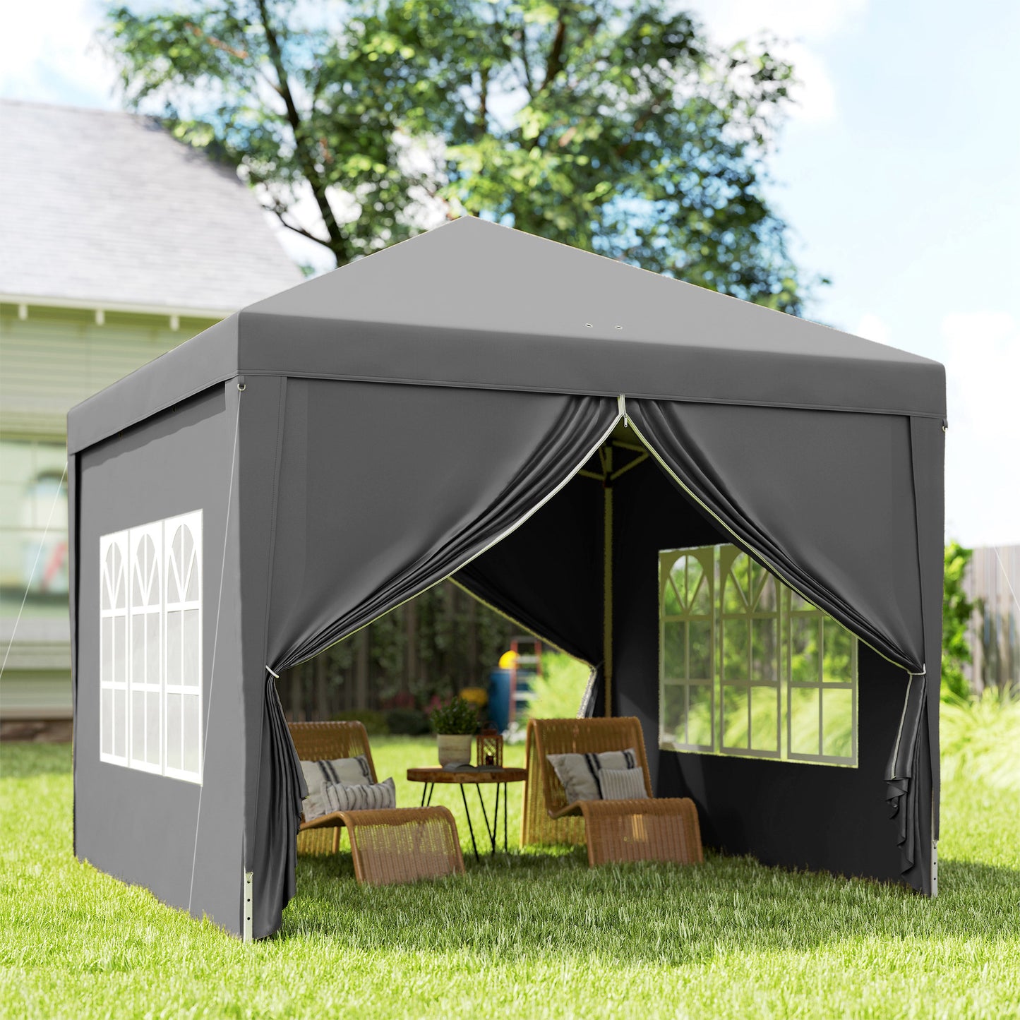 3 x 3 m Garden Pop Up Gazebo, Wedding Party Tent Marquee