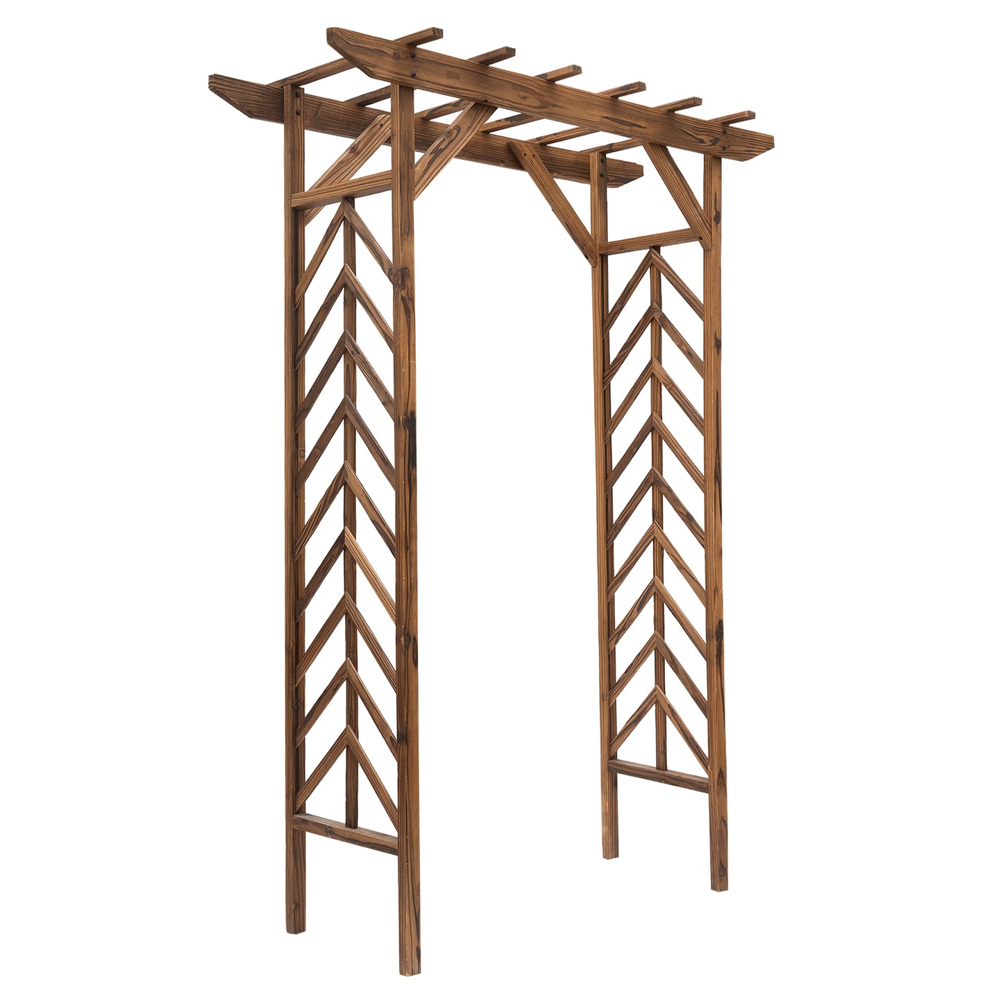 Wooden Garden Arbor, Arch Trellis with Classic Countryside Style