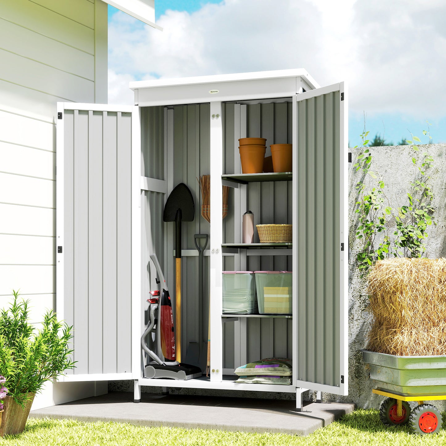 Outdoor Storage Cabinet with Removable Shelves