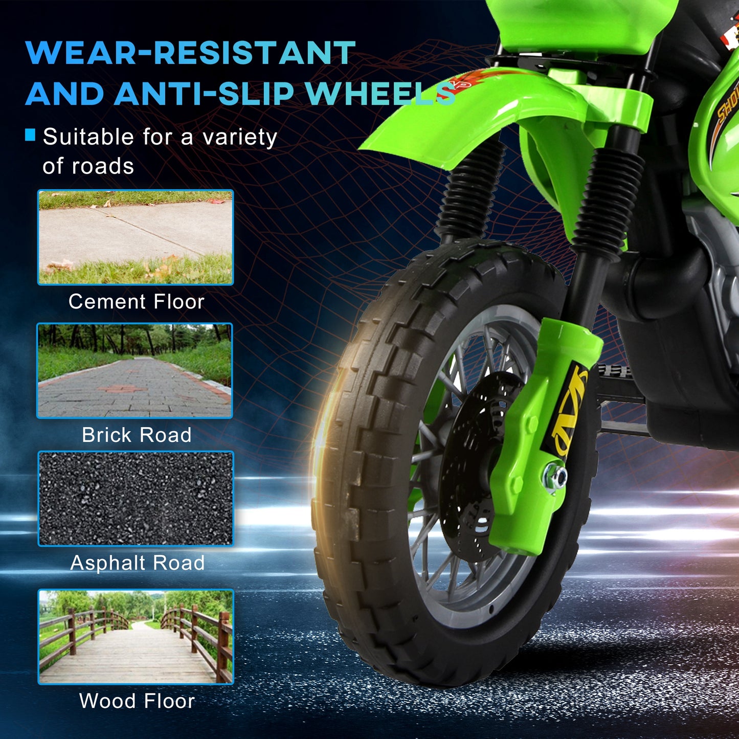 Kids Electric Motorbike, 6V Battery Powered Ride on Motorcycle