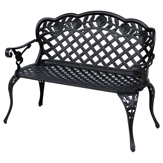 Garden Bench, Cast Aluminium, 107Lx58Wx85H cm