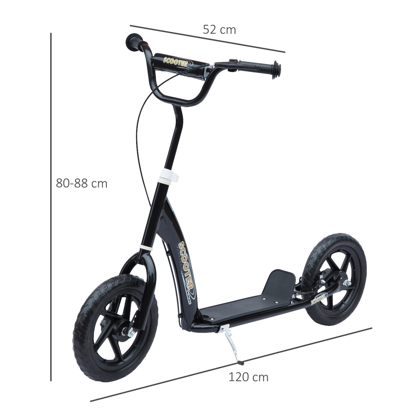 Kids Scooter Kick Scooter, with 12" EVA Tyres, Rear Brake