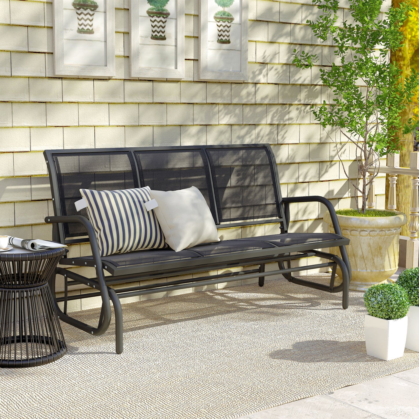 3-Seat Glider Rocking Chair