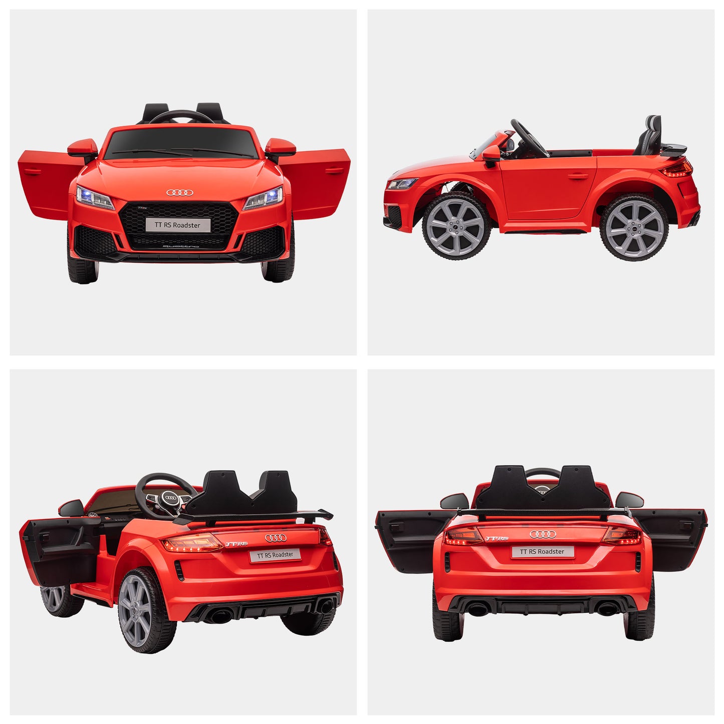 Kids Licensed Audi TT Ride-On Car 12V Battery w/ Remote Suspension (1)
