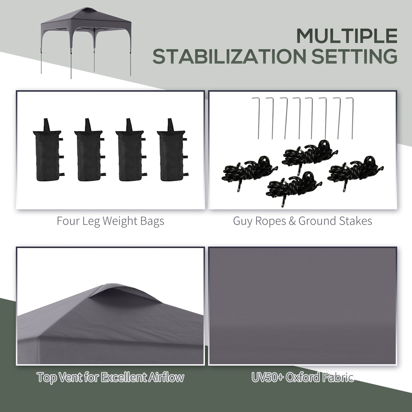 3 x 3(M) Pop Up Gazebo, UPF 50+ Foldable Canopy Tent