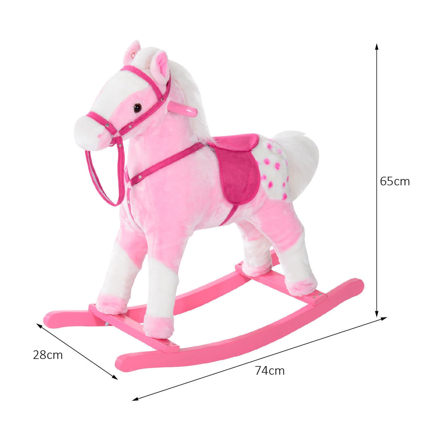 Baby Rocking Horse Plush Ride on Animals Rocker