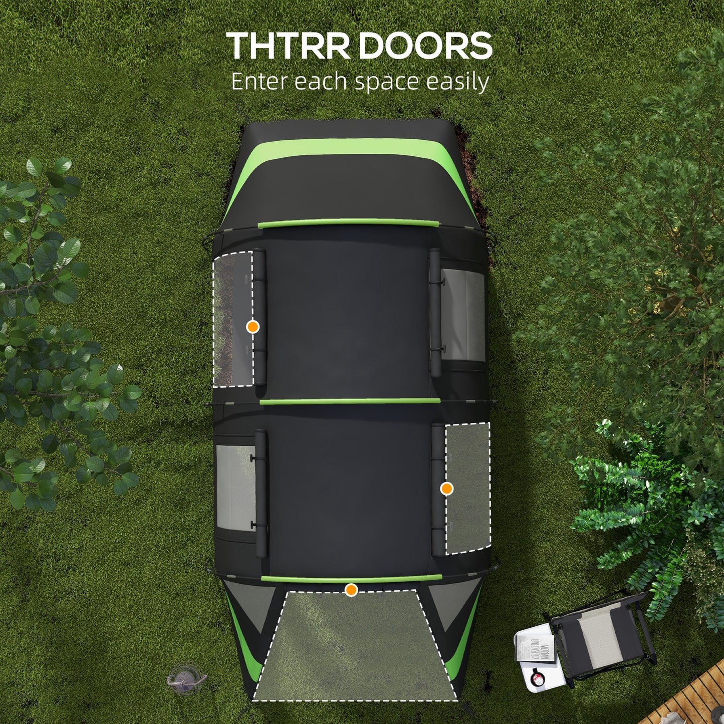 Four Man, Two Room Blackout Tent, with Accessories