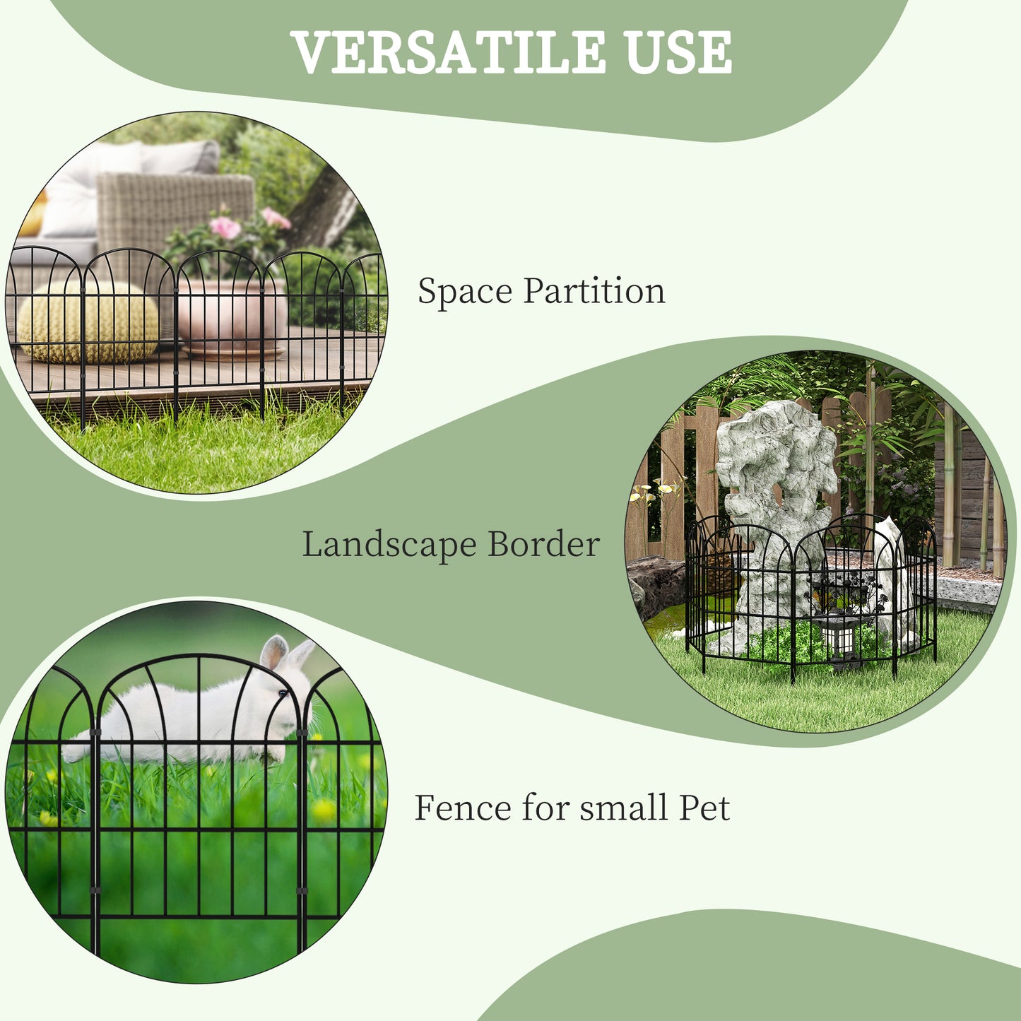 Metal Decorative Outdoor Picket Fence Panels