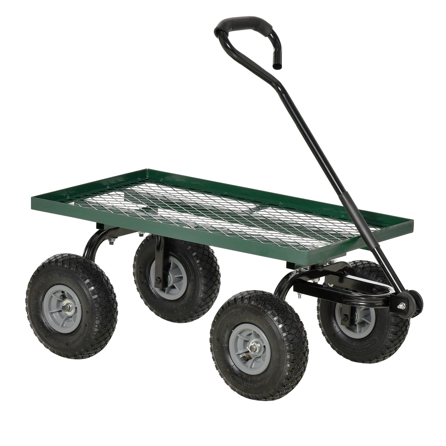 Garden Trolley Cart, Heavy Duty Garden Cart with Metal Frame