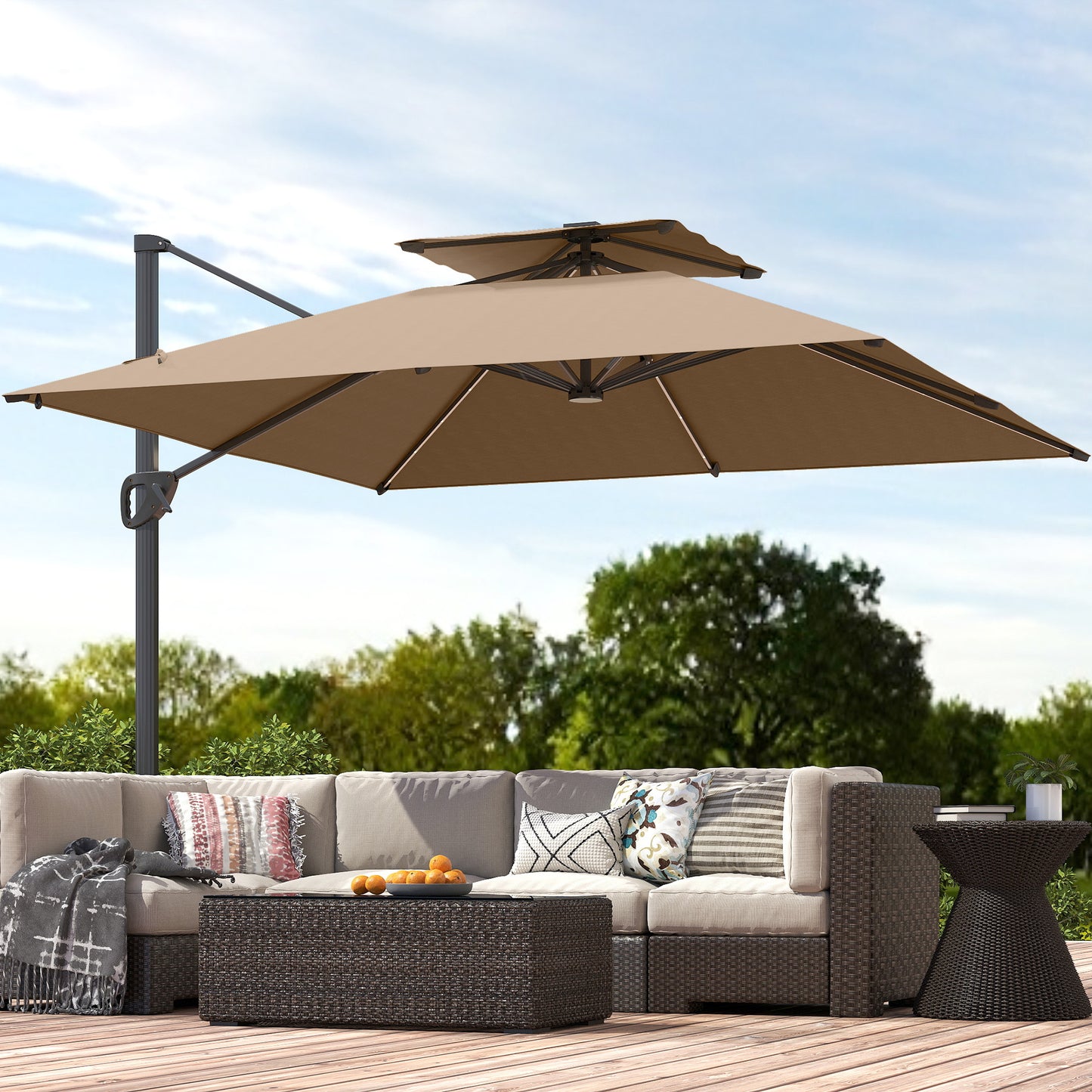 Multi-Angle LED Light Parasol Umbrella