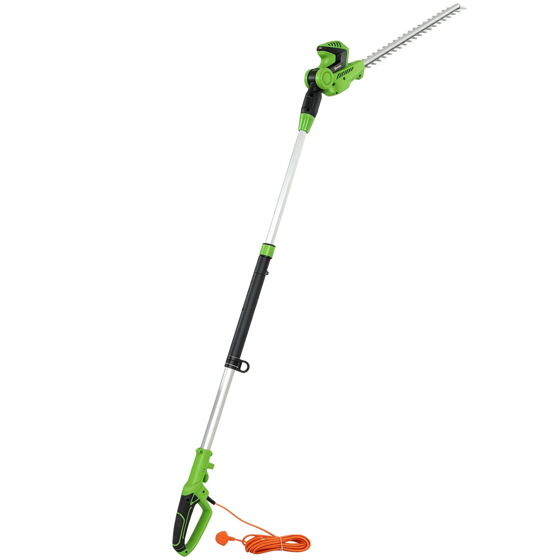 2.6m Corded Extendable Hedge Trimmer with 90° Adjustable Head