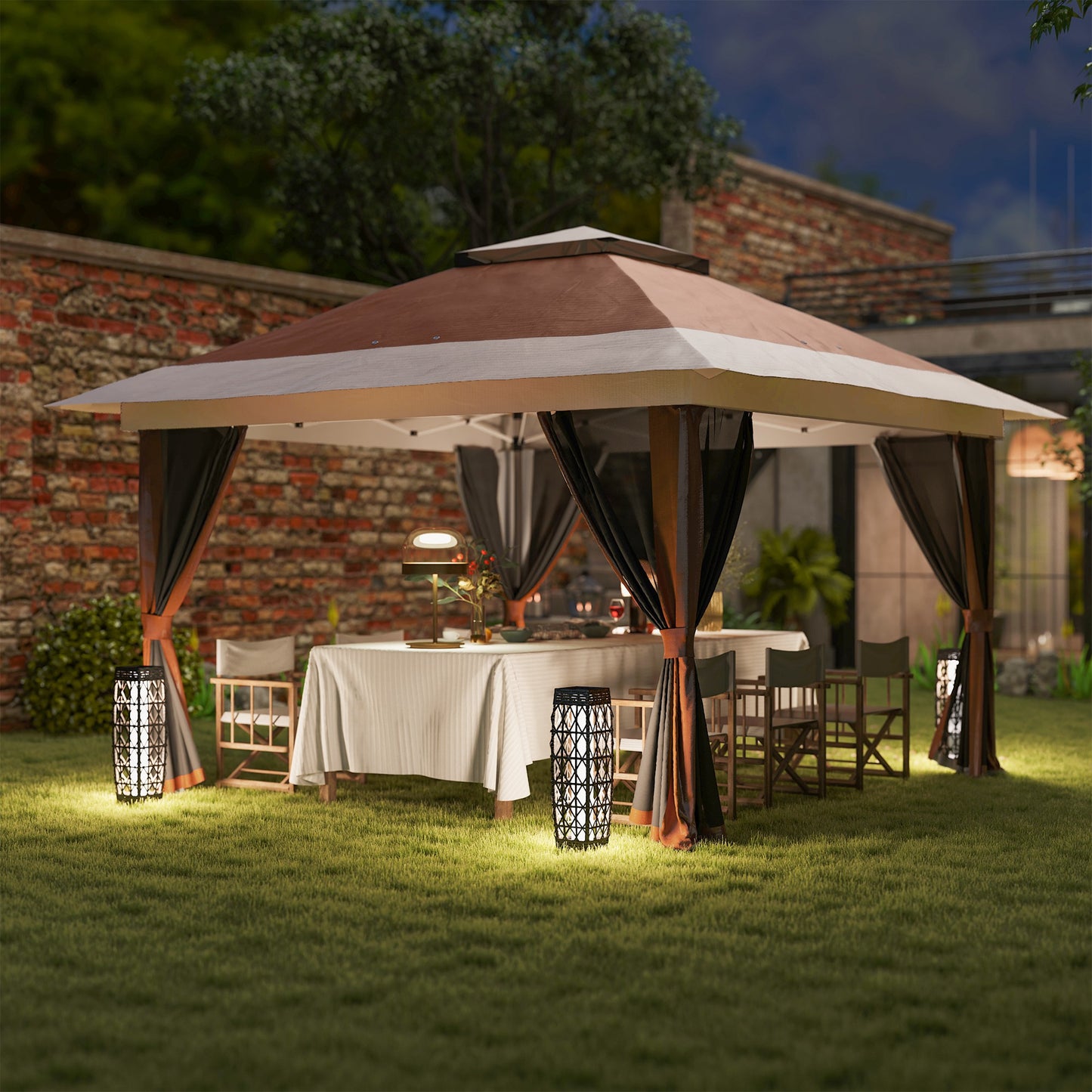 3.6 x 3.6m Pop-Up Gazebo, with Accessories