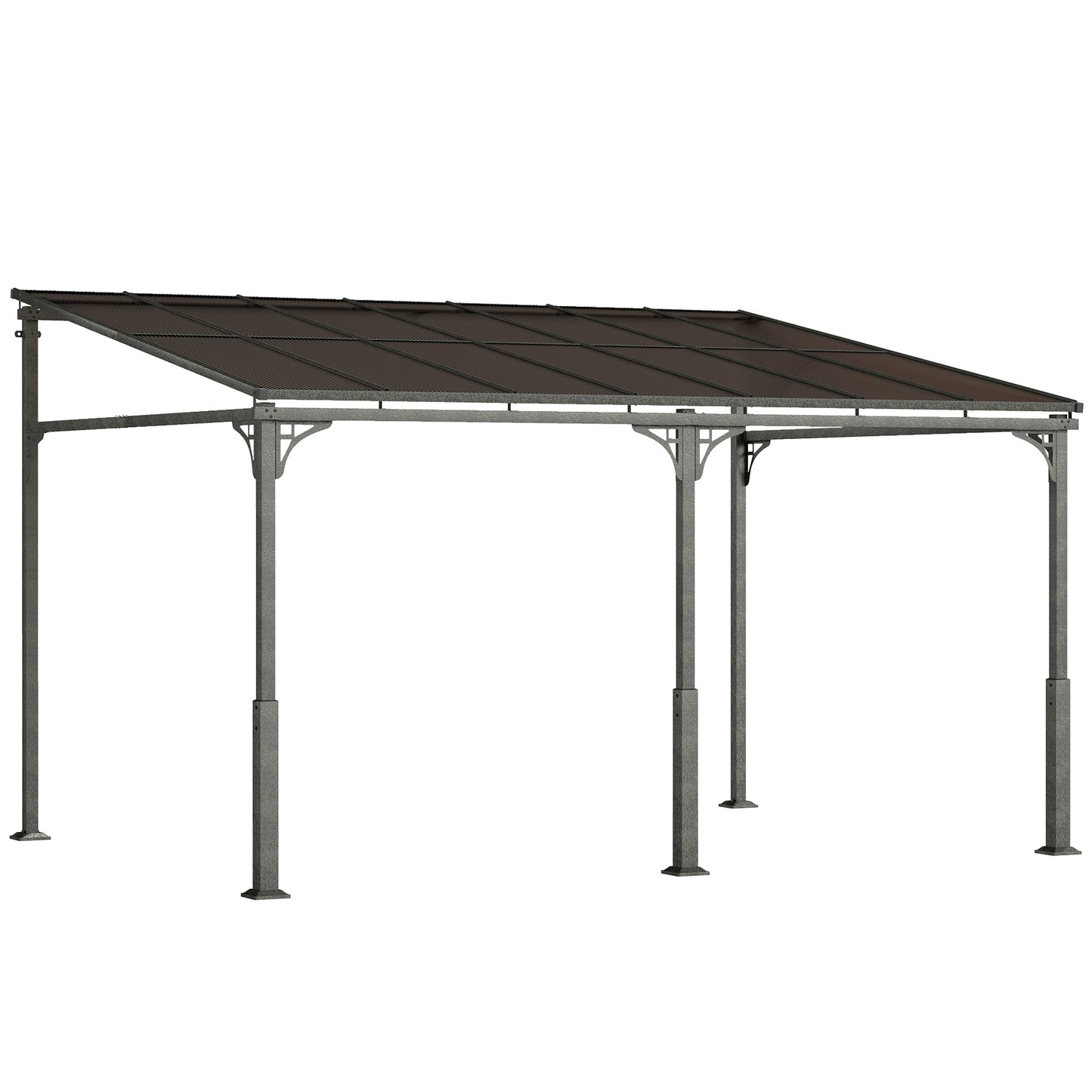 4 x 3 m Metal Lean-to Pergola (1)