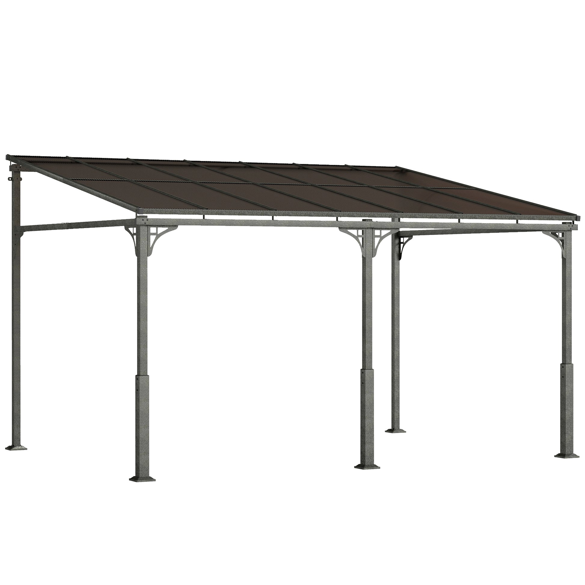 4 x 3 m Metal Lean-to Pergola (1)