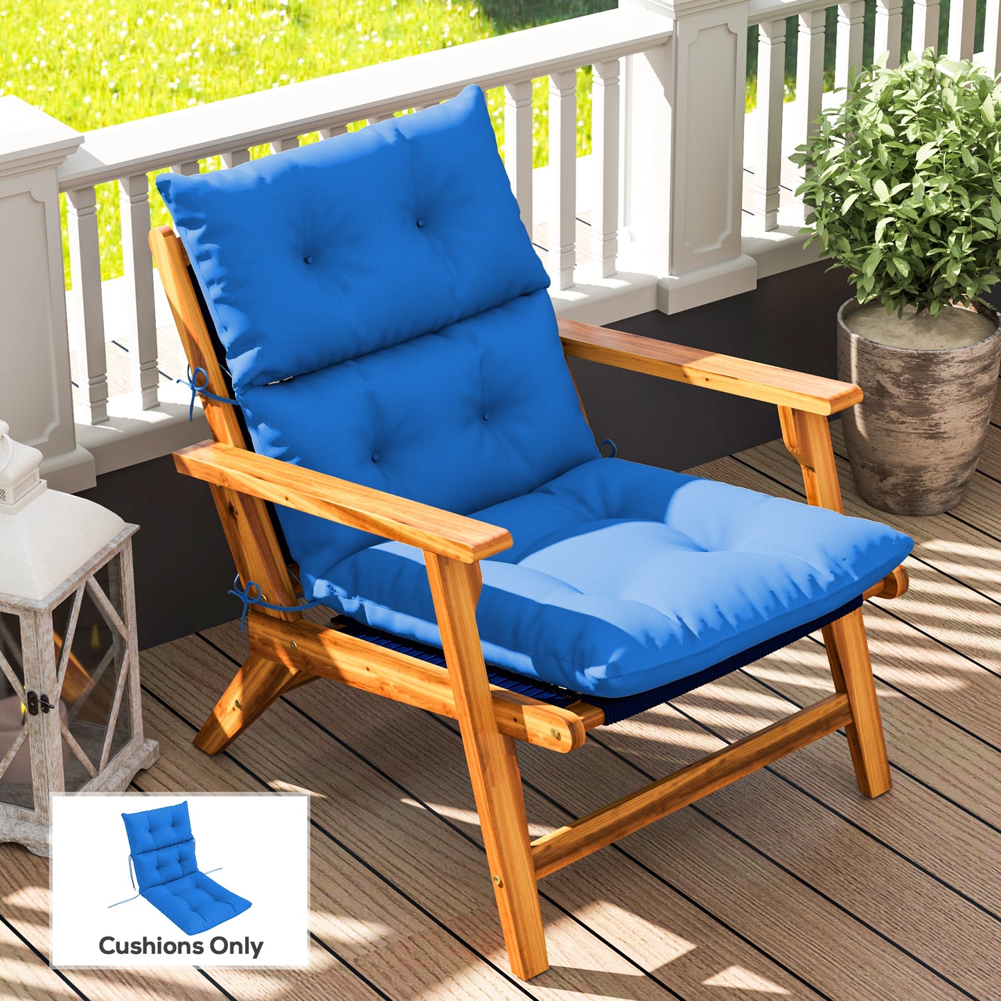115 x 56cm Rocking Chair Padded Seat Cushion